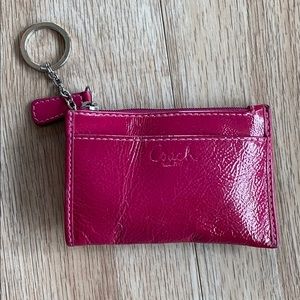 Pink Coach coin purse card holder